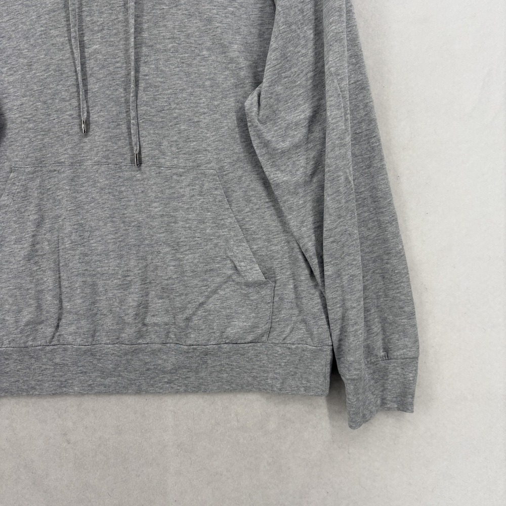 Lacoste Hoodie Mens XL Gray Jersey Pullover Kangaroo Pocket Regular Fit Logo - Picture 3 of 13